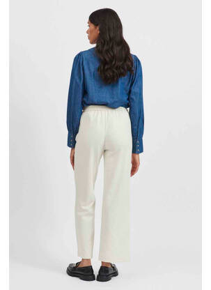 Pantalon evazat bej VILA femeie