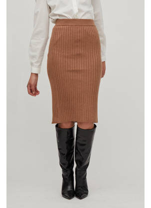 Fustă midi bej VILA femeie