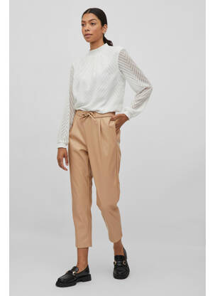 Pantalon slim bej VILA femeie
