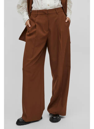 Pantalon larg maro VILA ROUGE femeie