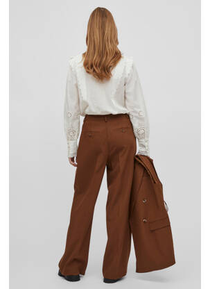 Pantalon larg maro VILA ROUGE femeie