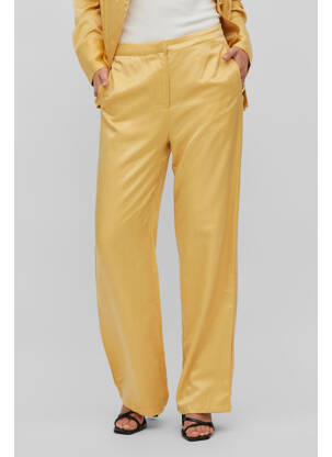 Pantalon larg galben VILA ROUGE femeie