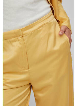 Pantalon larg galben VILA ROUGE femeie