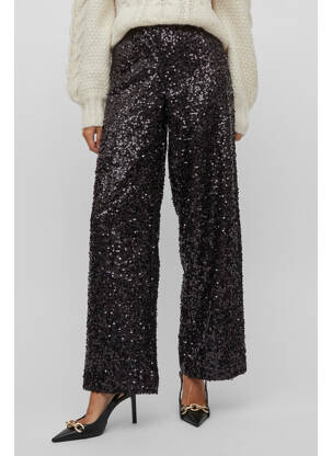 Pantalon drept negru VILA ROUGE femeie