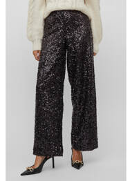 Pantalon drept negru VILA ROUGE femeie
