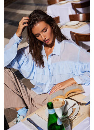 Cămașă albastru VILA femeie