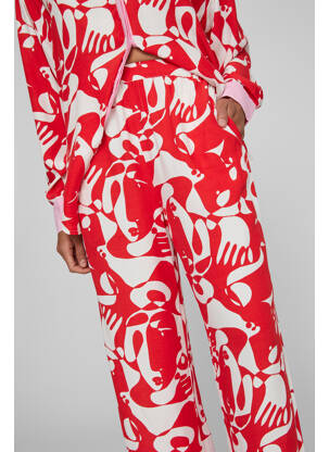 Pantalon drept roșu VILA femeie