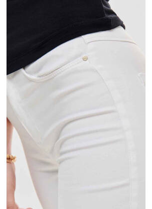 Pantalon drept alb ONLY femeie