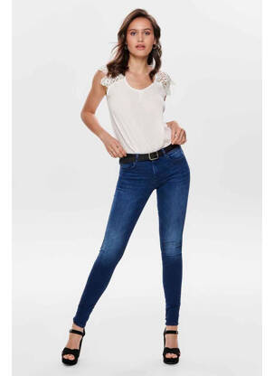Blugi skinny albastru ONLY femeie