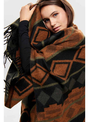 Poncho negru ONLY femeie