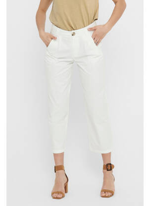 Pantalon trei sferturi alb JACQUELINE DE YONG femeie