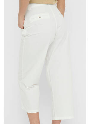 Pantalon trei sferturi alb JACQUELINE DE YONG femeie