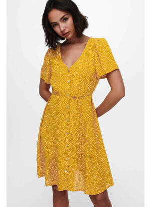 Rochie scurtă galben ONLY femeie
