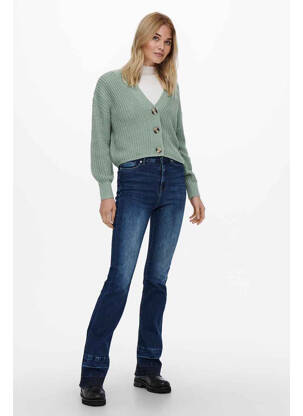 Vestă cu mâneci lungi verde ONLY femeie