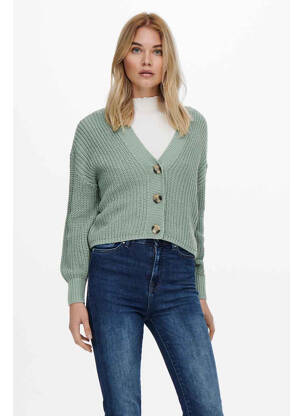 Vestă cu mâneci lungi verde ONLY femeie