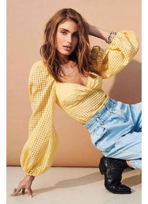 Cămașă galben ONLY femeie