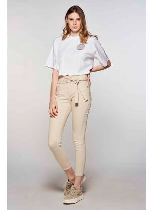 Pantalon slim bej ONLY femeie