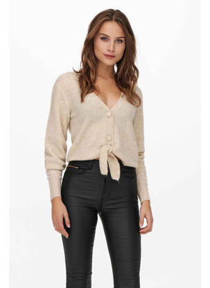 Vestă cu mâneci lungi maro ONLY femeie