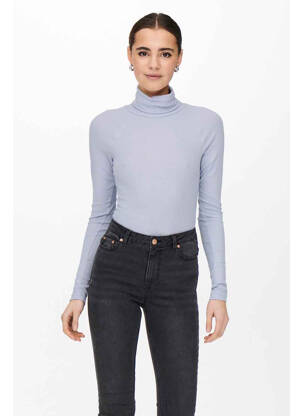 Pulover cu guler înalt albastru ONLY femeie