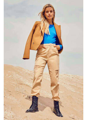 Blugi cu croială dreaptă bej ONLY femeie