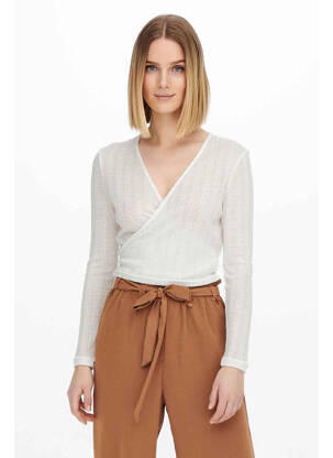 Cardigan petrecut alb JACQUELINE DE YONG femeie