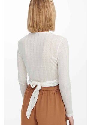 Cardigan petrecut alb JACQUELINE DE YONG femeie