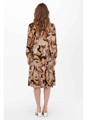 Rochie midi maro ONLY femeie