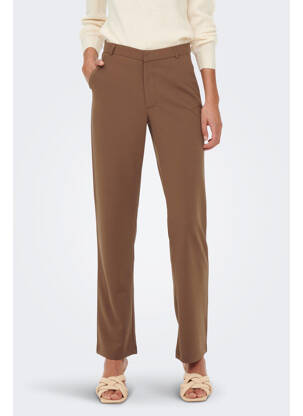 Pantalon chino maro JACQUELINE DE YONG femeie