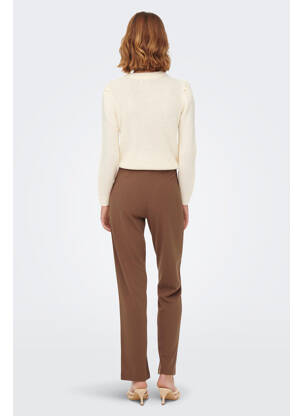 Pantalon chino maro JACQUELINE DE YONG femeie