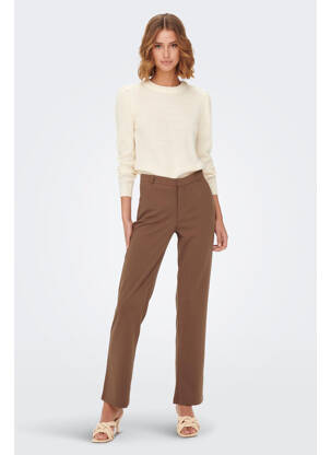Pantalon chino maro JACQUELINE DE YONG femeie