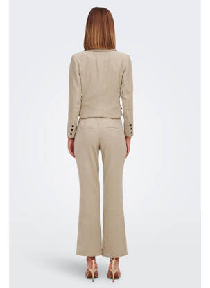 Pantalon evazat bej JACQUELINE DE YONG femeie