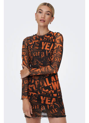 Rochie scurtă negru NEON & NYLON femeie