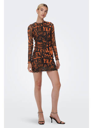 Rochie scurtă negru NEON & NYLON femeie