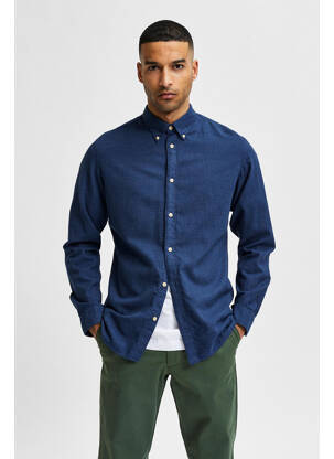 Cămașă cu mâneci lungi albastru SELECTED bărbat