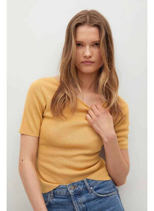 Tricou galben MANGO femeie