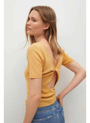 Tricou galben MANGO femeie