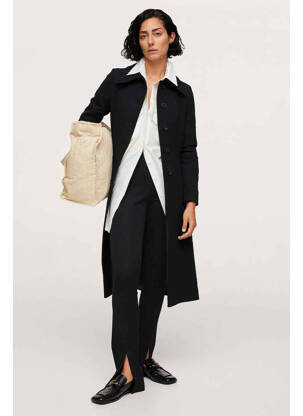 Pantalon drept negru MANGO femeie