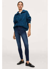 Blugi skinny albastru MANGO femme
