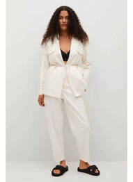 Pantalon 7/8 bej MANGO femme