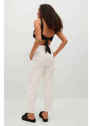 Pantalon 7/8 bej MANGO femeie