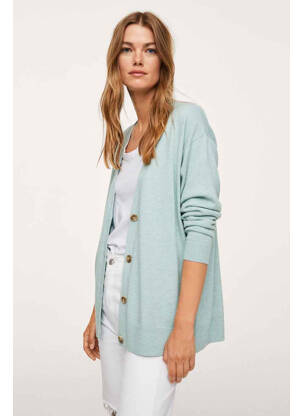 Vestă cu mâneci lungi verde MANGO femeie