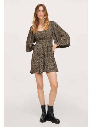 Rochie scurtă maro MANGO femeie