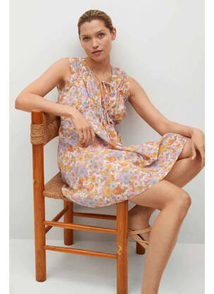 Rochie scurtă roz MANGO femeie