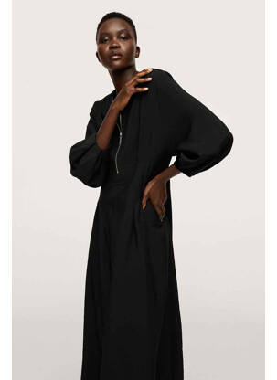 Rochie lungă negru MANGO femeie