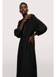 Rochie lungă negru MANGO femeie