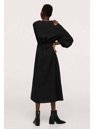 Rochie lungă negru MANGO femeie