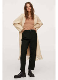 Pantalon evazat negru MANGO femme