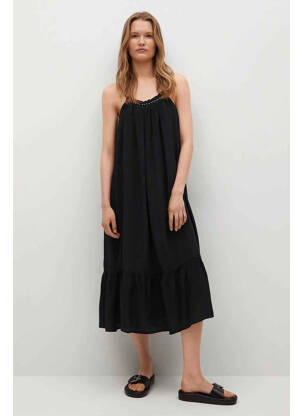 Rochie lungă negru MANGO femeie