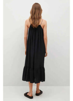 Rochie lungă negru MANGO femeie
