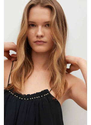 Rochie lungă negru MANGO femeie